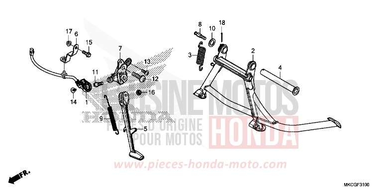 STAND for Gold Wing CANDY ARDENT RED (R367) from 2020